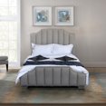 thumbnail image 4 of Camelot Contemporary Queen Bed with Polished Stainless Steel and Gray Sheepwool, 4 of 4