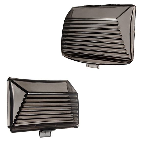 Amazicha Luces LED para guardabarros delanteras y traseras ahumadas, cubiertas para guardabarros, lentes compatibles con Harley Davidson Electra Glide Road King Heritage Softail