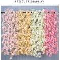 thumbnail image 7 of Morttic 2PCS 180cm/70inch Artificial Flower Cherry Blossom Rattan Wedding Cherry Blossom Rattan String Decoration Hanging Decorative Flower Cherry Blossom Rattan-Champagne, 7 of 7