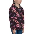 thumbnail image 5 of Pofeuu Humming Bird And Tropical Print Teenage Zipper Hoodie Sweatshirts Hooded Casual Jackets With Pocket For Boys Girls-Small, 5 of 6