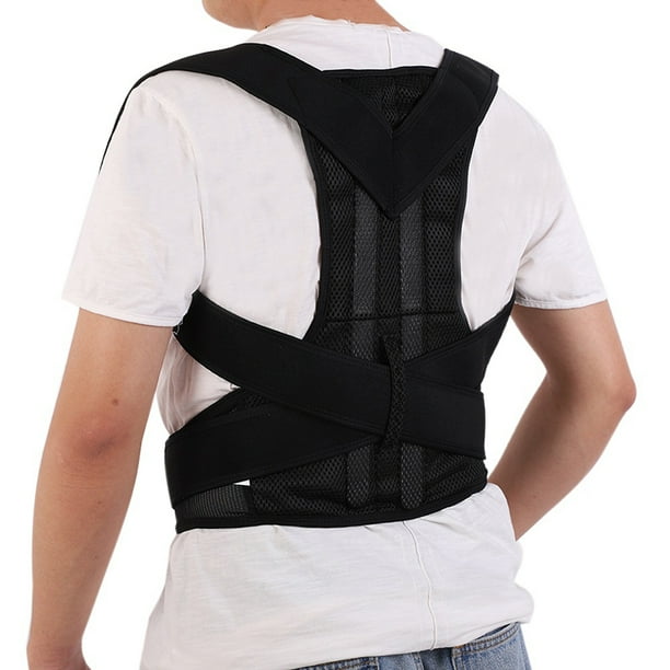 Adjustable Orthopedic Back Brace Posture Corrector for Men Women w Lumbar Support Belt