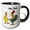 Black/White, variant on 3drose, Cute Funny Hen Pecked Rooster Chicken Saying Yes Dear to Hen, 11oz Magic Transforming Mug