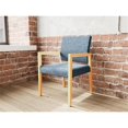 thumbnail image 5 of Pemberly Row Waiting Reception Guest Chair Wood Frame in Blue, 5 of 5