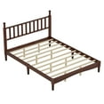 thumbnail image 5 of Walnut Queen Platform Bed - Retro Gourd Headboard - No Box Spring Needed, 5 of 5