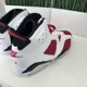 thumbnail image 5 of Ni - ke Ni - ke Air Jordan 6 Retro OG Mid Carmine Red White Black CT8529-106 Mens Size 13, 5 of 5