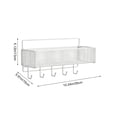 thumbnail image 3 of Wall Mounted Metal Storage Basket Organizer Kitchen Bathroom Shelf Rack Space Saving Hanging Basket For Kitchen Bathroom Laundry Room Home Organization Use, 3 of 6