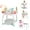 White, variant on Costway 5-in-1 Baby Activity Center with Rotating Seat Removable Toys Lights & Music Blue