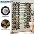 thumbnail image 3 of Yayeee Window Curtains Light Filtering 63"x42" Grommet Panel Pair Home Living Room Decor, Black Geometric, 3 of 7