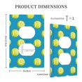 thumbnail image 3 of Fotbe Ball Tennis Print Duplex Receptacle Wall Plate, 1-Gang 5.0" x3.0" Wall Outlet Covers, Dual Outlet Faceplates Covers, Color-matched Screws Included-Style S, 3 of 6