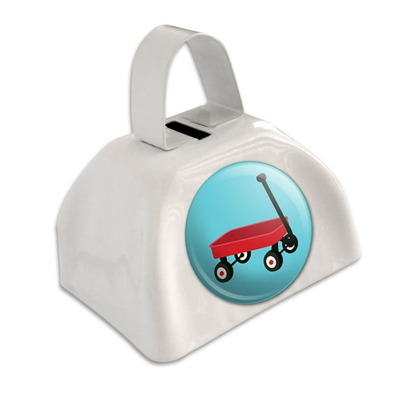 Little Red Wagon White Cowbell Cow Bell