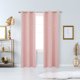 thumbnail image 1 of Cortinas opacas Deconovo con diseño de constelación, con aislamiento térmico y ojales, color rosa coral, de 42 x 95 pulgadas, para habitación infantil o hogar., 1 of 6