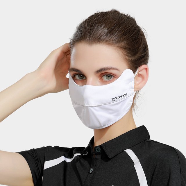 Mascarilla protectora solar para mujer, protección para los ojos, antiultravioleta, a prueba de polvo, transpirable, para colgar en las orejas, antivaho