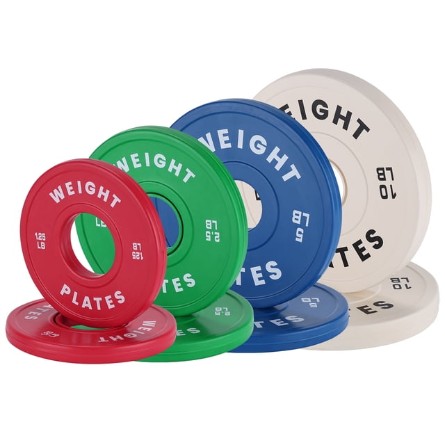 2-Inch Colored Fractional Weight Plates Set: 1.25LB, 2.5LB, 5LB Rubber-Coated Plates with Steel Insert for Barbell, Ideal for Home Gym & Strength Training