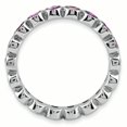thumbnail image 2 of 925 Sterling Silver Amethyst Stackable Ring Birthstone February Gemstone, 2 of 8