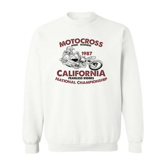 Motocross Speed Madness Sweatshirt Women -SPIdeals Designs, Female Small