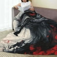 thumbnail image 6 of Bingfone Red Black Ink Style Bald Eagle Print Flannel Fleece Blanket Throw Blanket for Bed,Sofa,Couch,Travel,Camping(80"x60" ), 6 of 8