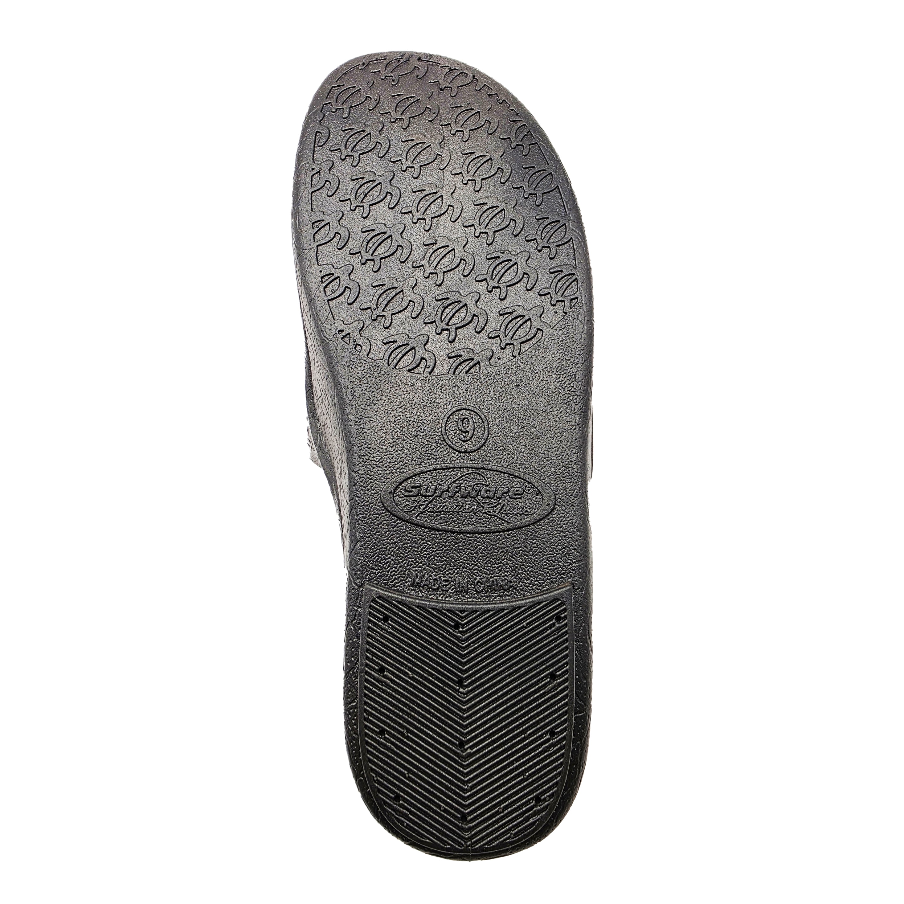 AJ & W Comfy PVC Open Toe Waterproof Black Sandals for All Seasons