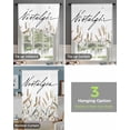 thumbnail image 4 of Pastoral Botanical Tie Up Curtains for Kitchen Bathroom Bedroom Windows 45 Inch Length, Vintage Fall Wheat Autumn Botanical Balloon Drape Curtains Shade Rod Pocket Drapery Curtain Panel, 42"x45", 4 of 7