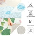 thumbnail image 4 of Toilet Rug Rectangle Bathroom Rugs Non-Slip Soft Plush Machine Washable Contour Bath Mat Lotus Flower with Leaf 24x16, 4 of 9