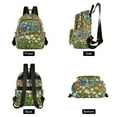 thumbnail image 4 of FORMRS Mini Backpack Purse for Women Quilted Travel Daypack Casual Shoulder Bag, Orange Floral Garden, 4 of 7