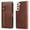 Brown, variant on Wallet Case for Samsung Galaxy S22 5G, Dteck Card Slots Magnetic Closure Zipper Pocket Handbag PU Leather Flip Case TPU Kickstand Full Protection Cover,Brown