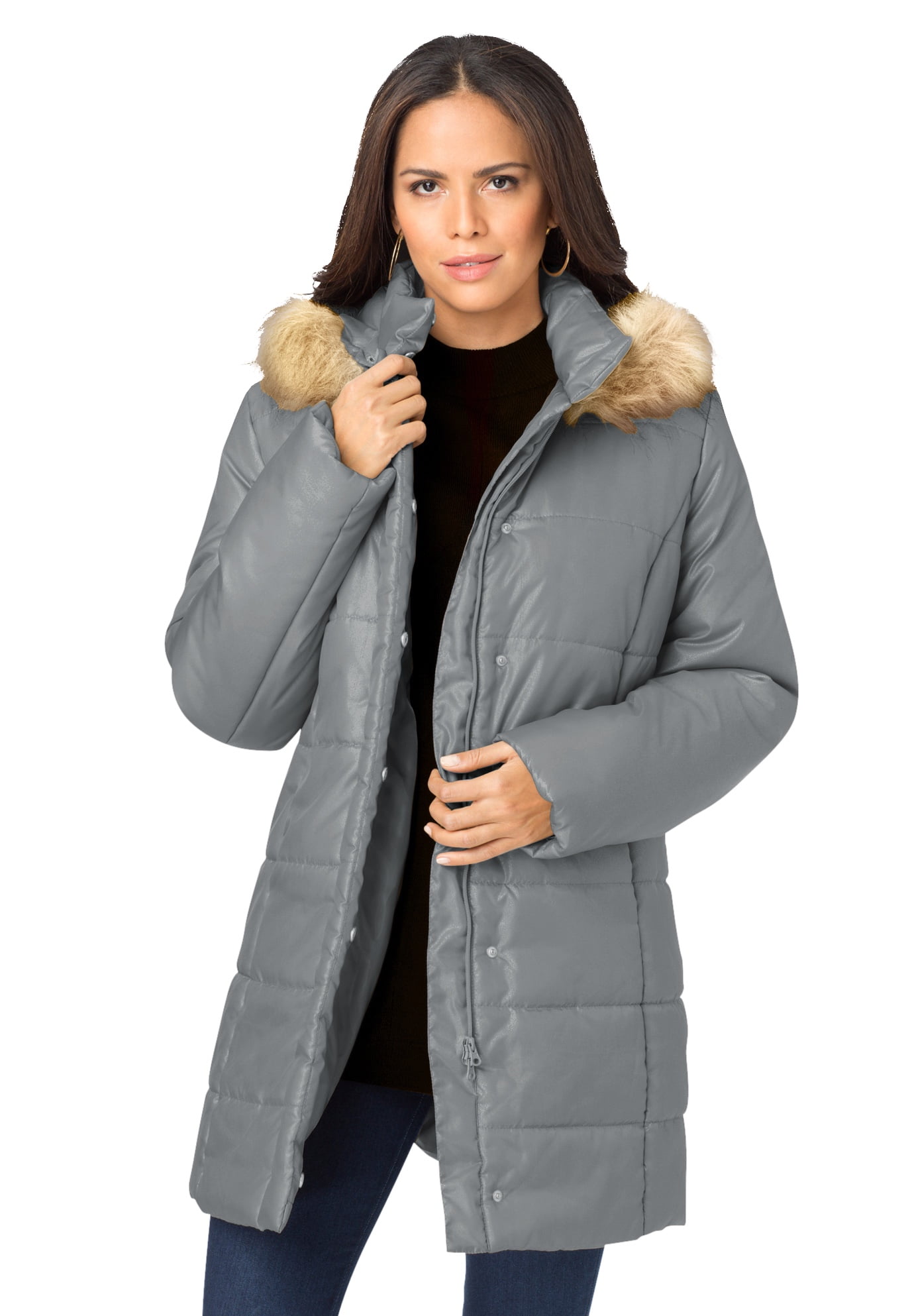 details women's hooded winter coat