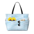 thumbnail image 1 of Fotbe Light Blue Marble Bolsa de Viaje para Playa - Resistente al Agua, Bolsa Tote de Gran Capacidad y Ligera con 7 Bolsillos para Mujeres y Hombres, 1 of 7