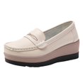 thumbnail image 2 of Willtoo Loafers for Women Closed Toe Wedge Platform Shoes, Slip‑on Casual Footwear, Comfortable Non‑slip Wedge Heel Walking Shoes, 2 of 4