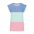 thumbnail image 3 of Mrat Basic Tank Tops Fashion Women's Casual Round-Neck Sleeveless T-Shirt Tops Blouse Womens Plus Size Tank Tops S-393 Pink-A L, 3 of 4