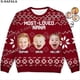 thumbnail image 4 of Suéteres de punto navideños feos con personajes/mascotas personalizados y fotos personalizadas, jerséis de regalo de Navidad, tops para parejas, fiestas, unisex, informales, 5, 4 of 5
