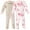 Blush Rose, variant on Hudson Baby Infant Girl Fleece Zipper Sleep and Play 2pk, Swan, 0-3 Months