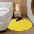 thumbnail image 3 of Yellow Large Area Rugs for Bedroom Living Room, Soft Non Slip Carpet Bedside Rug, Pure Yellow Round Floor Cover Kitchen Accent Rug 3.3' for Dining Room/Office, 3 of 9