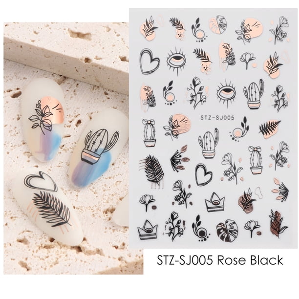 Teissuly Strap Adhesive Nail Stickers Mixed Nail Stickers Of Nail Stickers Nail Art Delicate Decorative Stickers Teissuly WER202401270749