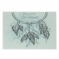 thumbnail image 1 of Saying Cutting Board, Doodle Hand Drawn Dream Catcher Culture Inspired Design, Decorative Tempered Glass Cutting and Serving Board, Small Size, Grey and Pale Blue, by Ambesonne, 1 of 1