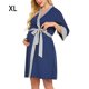thumbnail image 5 of Minnieouse Vestido de punto de maternidad Mujeres embarazadas Pijamas de manga larga Elástico Enfermería Lactancia Camisón Entrega Ropa de dormir Accesorios de disfraces SG Minnieouse AP019008-04, 5 of 6