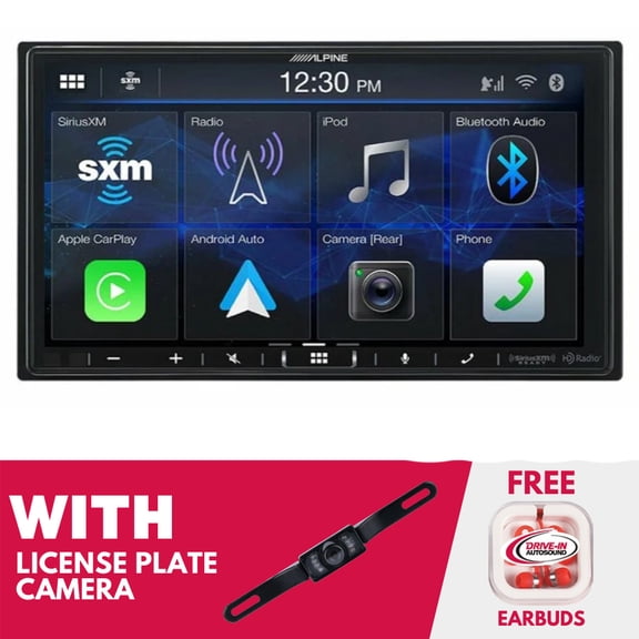 New Alpine ILX-407 7 Inch 2 DIN Digital Media With License Plate Camera