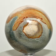 2.4" Polychrome Desert Jasper Sphere Polished Chalcedony Gemstone Crystal Mineral Ball - Madagascar