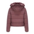 thumbnail image 3 of Idoravan Womens Puffer Jackets Sale Women's Winter Warm Cotton Jacket Women's Short Plush Detachable Hat Long Sleeved Cotton Jacket Watermelon Red M, 3 of 4