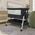 thumbnail image 2 of Dream On Me Calypso Portable Bassinet With Wheels, Black, 2 of 7