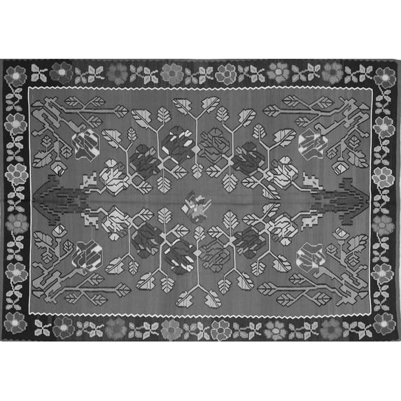 Ahgly Company Indoor Rectangle Animal Gray Traditional Area Rugs, 7' x 9'