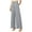 Light Gray, variant on Dpytoraw Women's Summer High Waisted Drawstring Linen Wide Leg Beach Pants With Pockets Comfortable Casual Pure Color Loose Fit Trousers Stretch Twill Straight Leg Casual Pants Dark Gray S