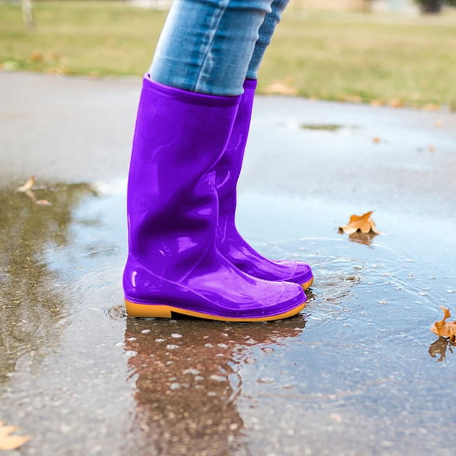 Bottes de Pluie Durables pour Adultes pour Femmes Adolescentes Chaussures d'Extérieur en EVA Camping Randonnée Équipement pour Temps Humide
