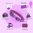 thumbnail image 2 of MASBRILL Dog Collar And Leash Set,Reflective Dog Collar With Dog Tag ,Soft Neoprene Padded Breathable ,Odour Resistant And Fast Drying Dog Leash+Dog Collar,Purple-L, 2 of 7