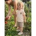 thumbnail image 6 of BemeyourBBs Toddler Baby Boys Mama's Boy Outfit Infant Baby Boy Summer Clothes Short Sleeve Embroidery Bear T-shirt with Elastic Waist Shorts Set Toddler Summer Outfit, 6 of 9