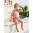 thumbnail image 4 of Argulvti Kids Girls Boys Overall Shorts, Cute Contrast Color Summer Jumpsuit with Pockets, 4 of 9