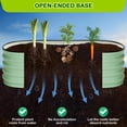 thumbnail image 4 of Kojooin Oval Galvanized Raised Garden Bed Set – 2 Pcs 4.5x2x1ft Metal Planters with Open Base, Outdoor Raised Beds for Vegetables, Flowers, Easy Assembly, 4 of 6