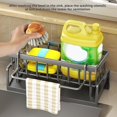 thumbnail image 3 of LCXmlly High quality ABS Drain Rack Kitchen Sink Dish Drying Rack Space Saving Draining Rack with Tilted Water Tray Organizer, 3 of 6
