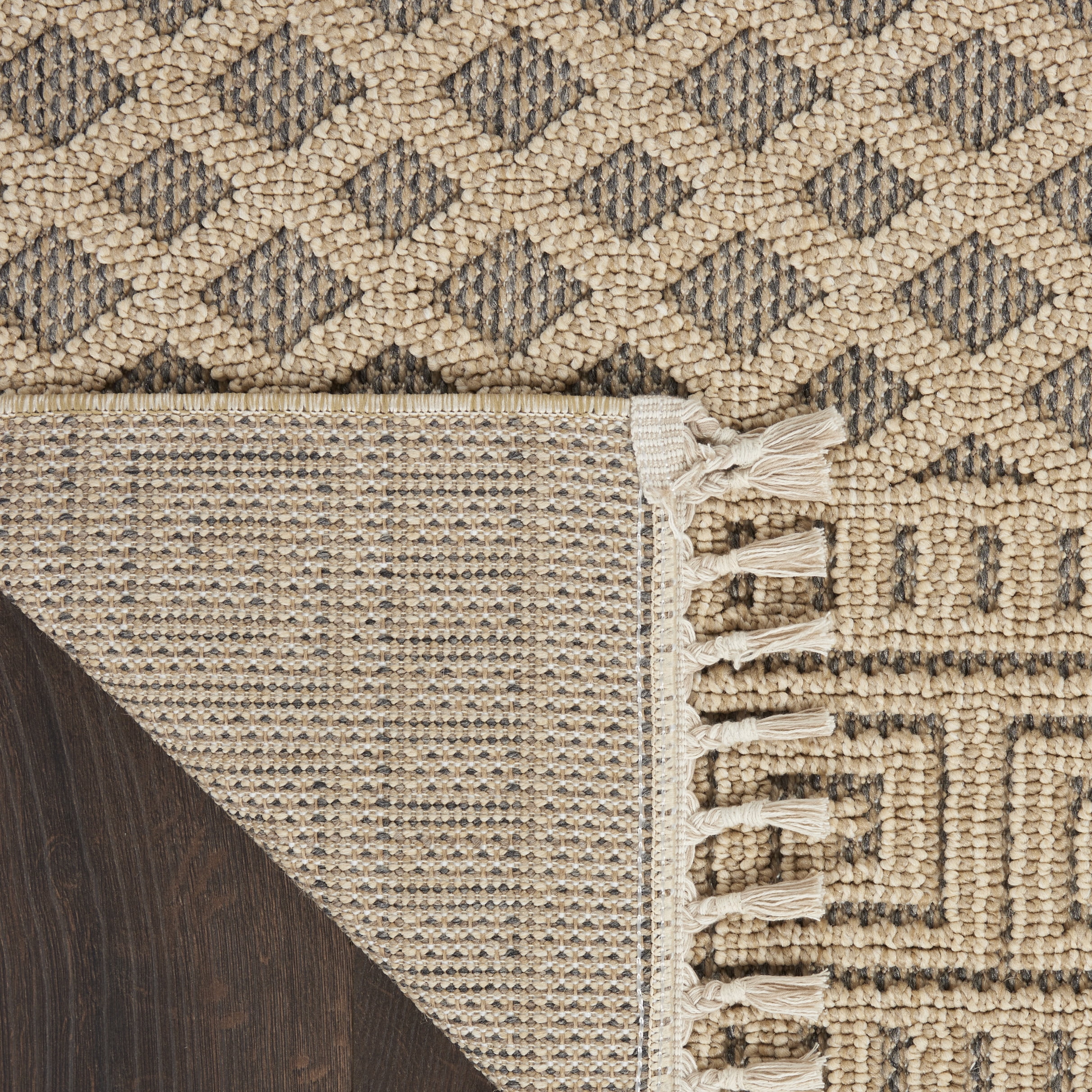 Nourison Elwood Moroccan Modern Mocha 9' x 12'2" Area Rug, (9' x 12')