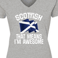 thumbnail image 4 of Inktastic Scottish Pride Scotland Flag Women's V-Neck T-Shirt, 4 of 5