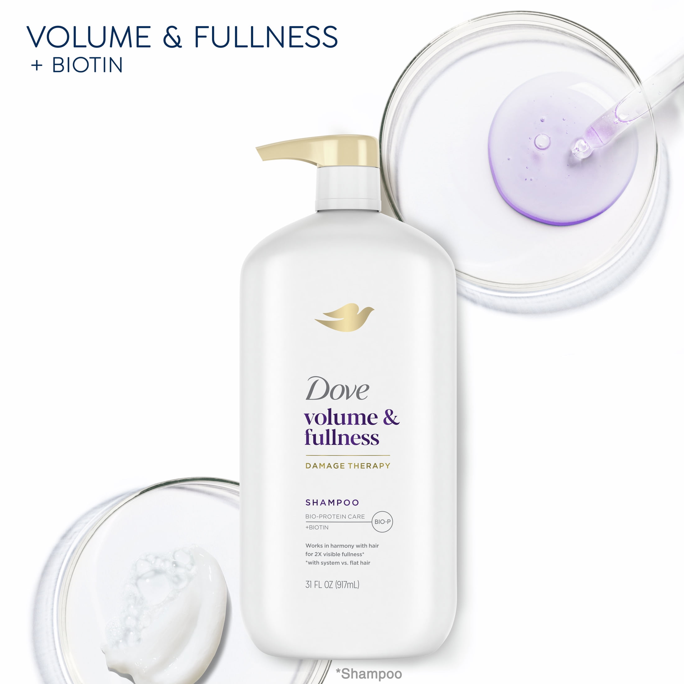 Dove Volume and Fullness Daily Shampoo with Bio-Protein Care, 31 fl oz